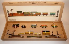 Paya, Spain, reproduction tinplate train set, limited edition no.2225/5000, after the original