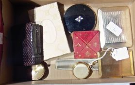 Small collection to include lady's compact, two cigarette cases, a Gucci purse etc