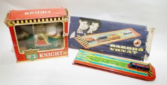 Chinese modern tinplate "Photo'ing on car", battery operated, boxed, Chinese tinplate UFO, battery