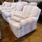 Marks and Spencers four piece suite viz:- pair two seater settees, armchair and footstool, all