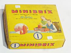 A Minibrix No. 1 building set with instructions for building various models (boxed)
