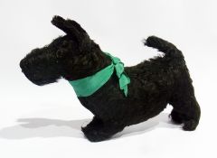 Early 20th century black mohair terrier