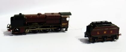 00 gauge engine and tender, 'The Welsh Guardsman' in LMS livery No.6117, boxed