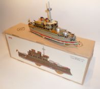 Paya, Spain, reproduction tinplate model 1931 gun boat, no.791/5000, made 1996, 37cm, with limited