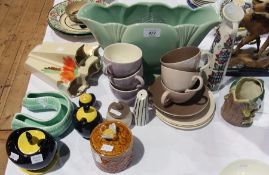 Quantity of 20th century decorative ceramics to include Arthur Wood wall hanging vase, Hornsea