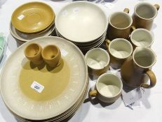 Quantity of Denby stoneware part dinner and teaset service, brown ground