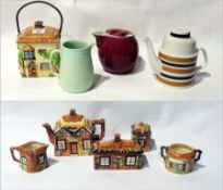 A Cottageware part tea service to include teapot, sugar bowl, milk jug, and other items, a