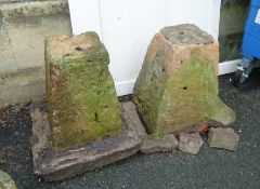 Two staddlestone bases (both tops missing) (2)