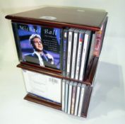 Wooden revolving CD rack and quantity CD's