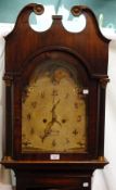 Early nineteenth century mahogany long case clock with enamel dial, subsidiary second hand and