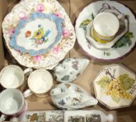 Quantity of decorative ceramics to include Porcelaine Royal dish, ceramic rolling pin, and other