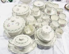A quantity Susie Cooper "Fragrance" pattern bone china part dinner and tea service, cream ground