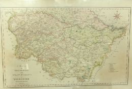 Engraved map
After John Cary
"The South Part of the West Riding of Yorkshire", handcoloured, 30 x