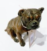 Austrian painted metal model bulldog table lighter