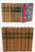 (Lord Byron) 
"Works of Lord Byron"  John Murray 1882, 16 of 17 volumes, marbled boards with crimson