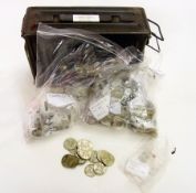 Large quantity of silver and cupro nickel English currency coins from Victoria to Elizabeth II,