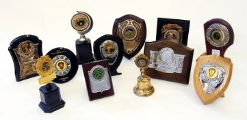 Collection of bowls trophies and plaques, from the 1950's, 60's and 70's (12)