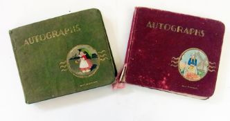 Two 1930's autograph books, including:- Gracie Fields, Tommy Handley, Sandy Powell, George Robey,