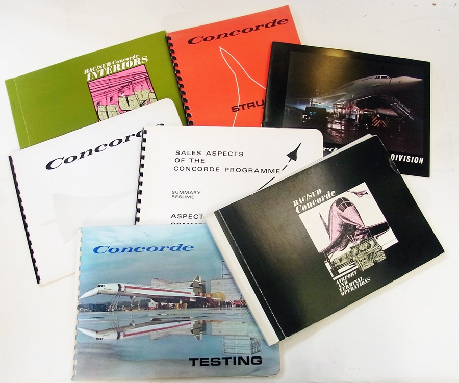 Quantity of booklets, relating to Concorde, dated mainly from the late 1960's, to include:- "