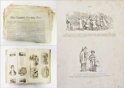A selection of copies of "The General Evening Post", dating from November 1800 - June 1801,