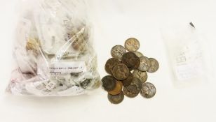 Large quantity of English bronze coins, of a period 1860 to 1967 plus a few bronze 30 pieces and