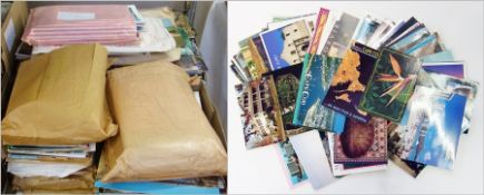 Quantity of UK and international postcards (2 boxes)