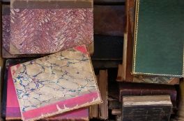 A large quantity of antiquarian books, pictorial covers, leather bound, marbled boards etc (2 boxes)