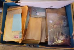 A large quantity of Mid 20th century World Wide stamps in a large black trunk (1)