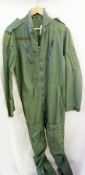 Green air crew coverall and another dated 1976