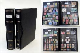 Two black stockbook albums of commonwealth stamps (used) (2)