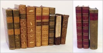 Quantity of fine bindings including "Fables of La Fontaine", two volumes of "Trollope", "The
