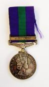 Elizabeth II general service medal, with Cyprus bar, awarded to "23321268 PTE. E. B. Temple. OXF.
