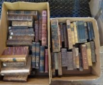 Large quantity antiquarian books, mainly leather bound but all in poor condition (3 boxes)