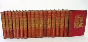 "The Windsor Shakespeare", H.N. Hudson (ed), Caxton Publishing Company, 18 vols, red cloth, gilt