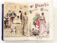 "Punch's Pocket-Book", 1875, Bradbury, Agnew and Company, folding hand-coloured plates and title