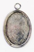Rare 24th light dragoons white metal medal dated 1817 "A reward of Merit, W Andrews"