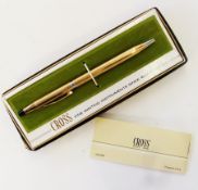 Cross 10k rolled gold ballpoint pen in original case