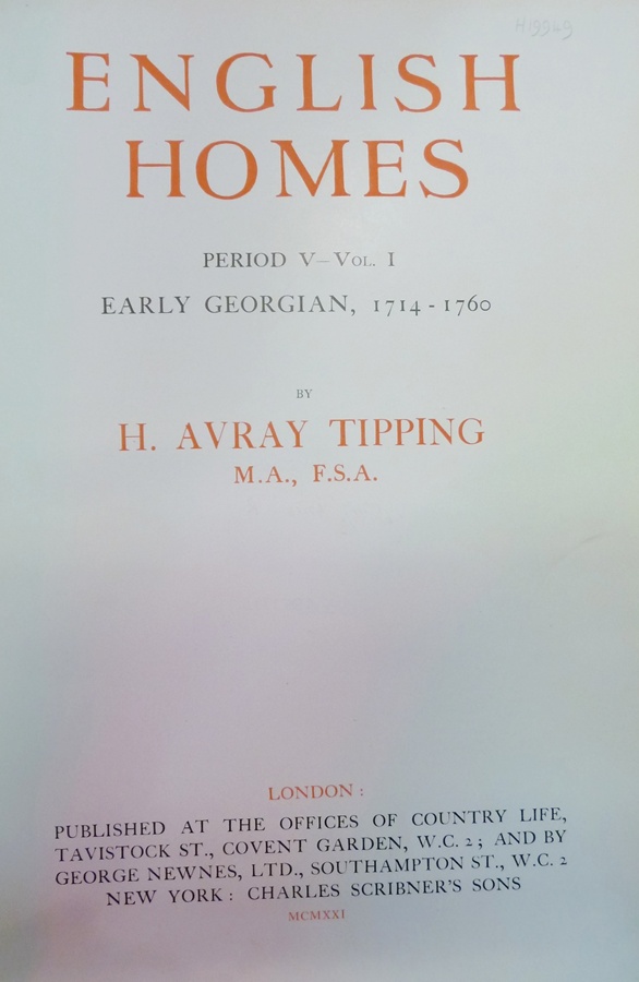 Tipping
English Homes
Period III vol I & II
Period V vol I (2) 
(4 in total) 

Please note we do not