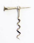 Metal silver-coloured two-piece corkscrew