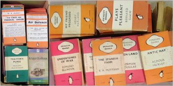 A large quantity early Penguin books including:- Aldous Huxley, Bernard Shaw, Edmund Blundell, crime