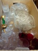 Quantity of assorted glass to include six red wines, other wines, tumblers, bowls, etc. (1 box)