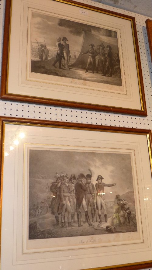 A pair of C19th French lithographs of Napoleon by C Motte