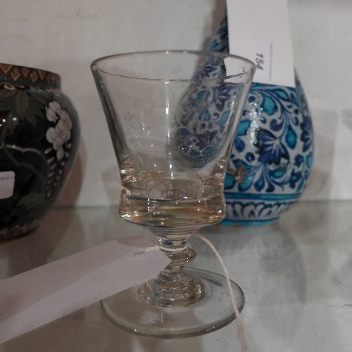 An early C19th English glass rummer with etched monogram