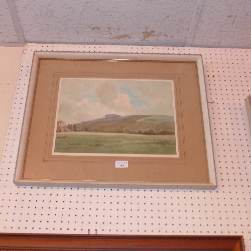 A watercolour landscape by Edwin Harris signed 1945 with details to verso H 27 x W 35 cm