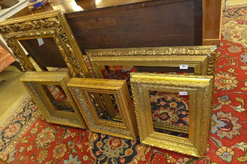 A collection of carved giltwood various frames