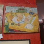 An oil on canvas still life after Vincent Van Gogh by Celica and Kaytna 1988 details to verso