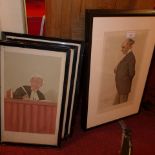 A collection of eight Vanity Fair spy prints of judges and important gentleman framed