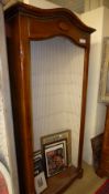 A fruitwood open display cupboard W 92 D 43 H 230 cm