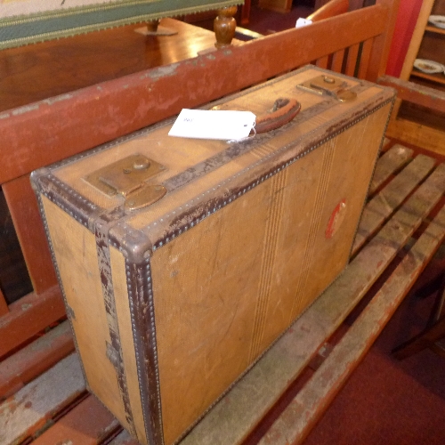A vintage Pathfinder Imperial suitcase with fitted interior from Saks Fifth Avenue, New York
