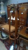 A mahogany coat and stick stand W 40 H 175 cm